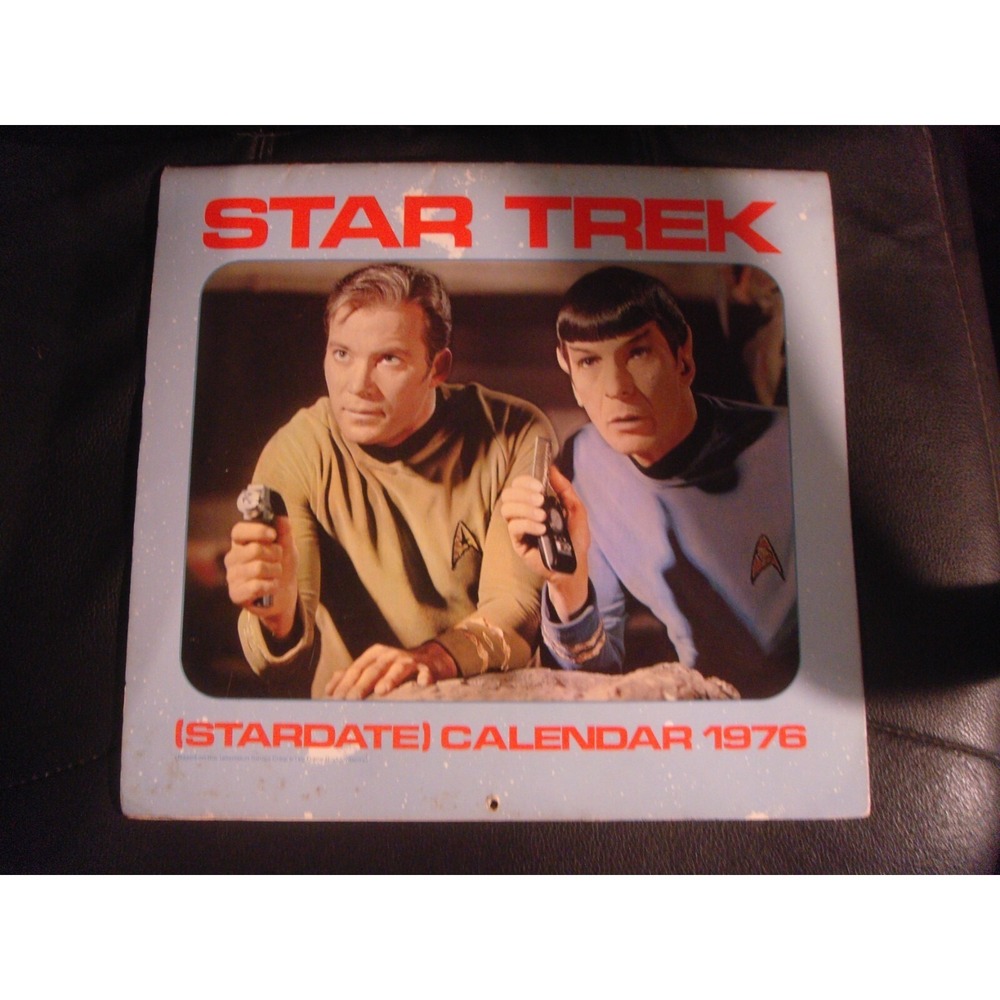 Vintage 1976 STAR TREK stardate calendar Awesome pictures intact